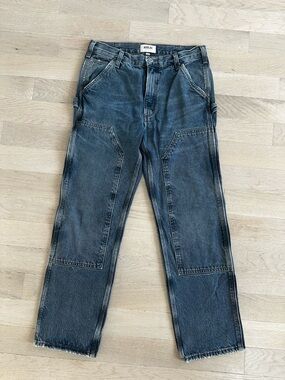 Agolde Washed Dark Blue Carpenter Ankle Jeans
